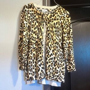 Cheetah print cardigan